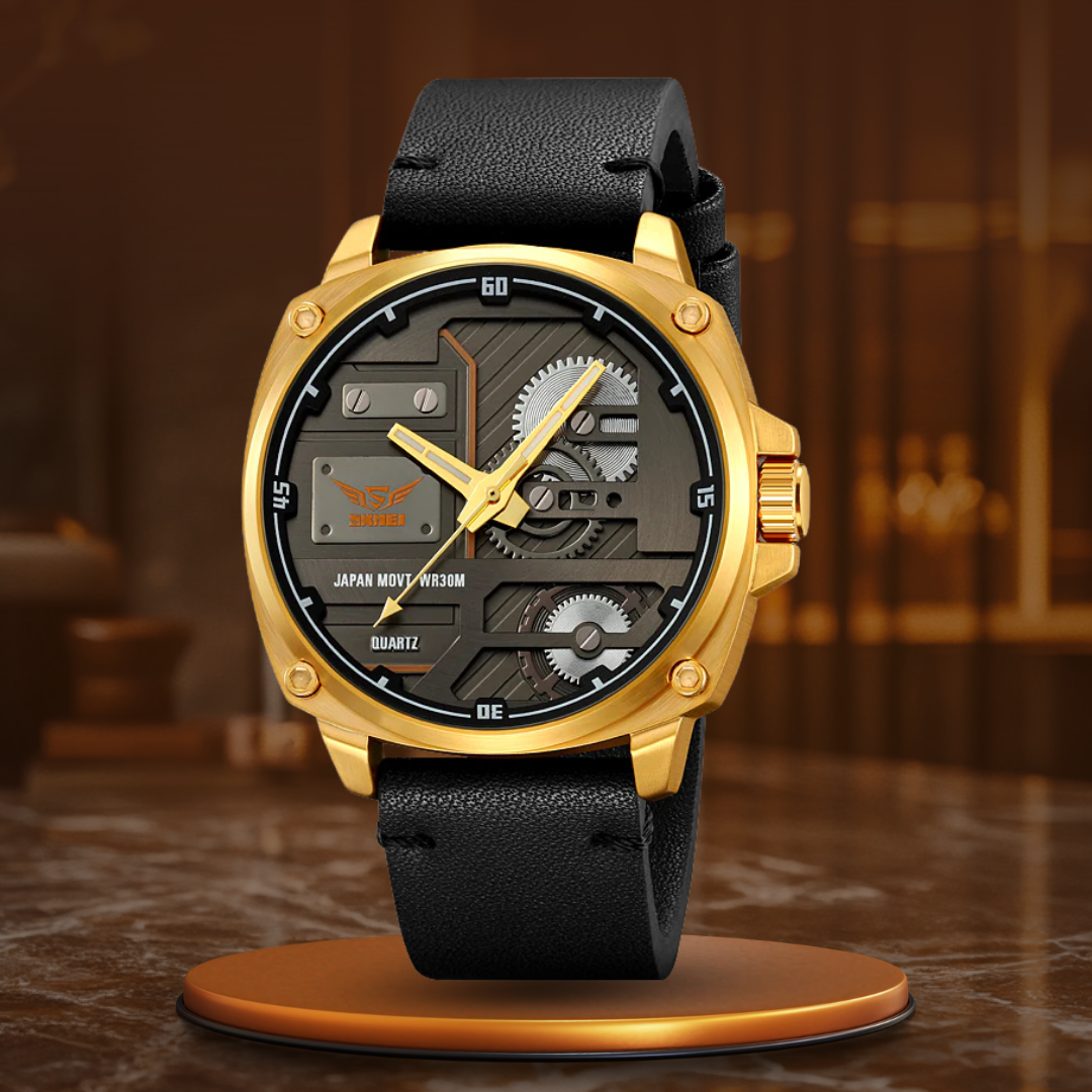 Montre Homme en Cuir Quartz™ - Olsen & Olsen