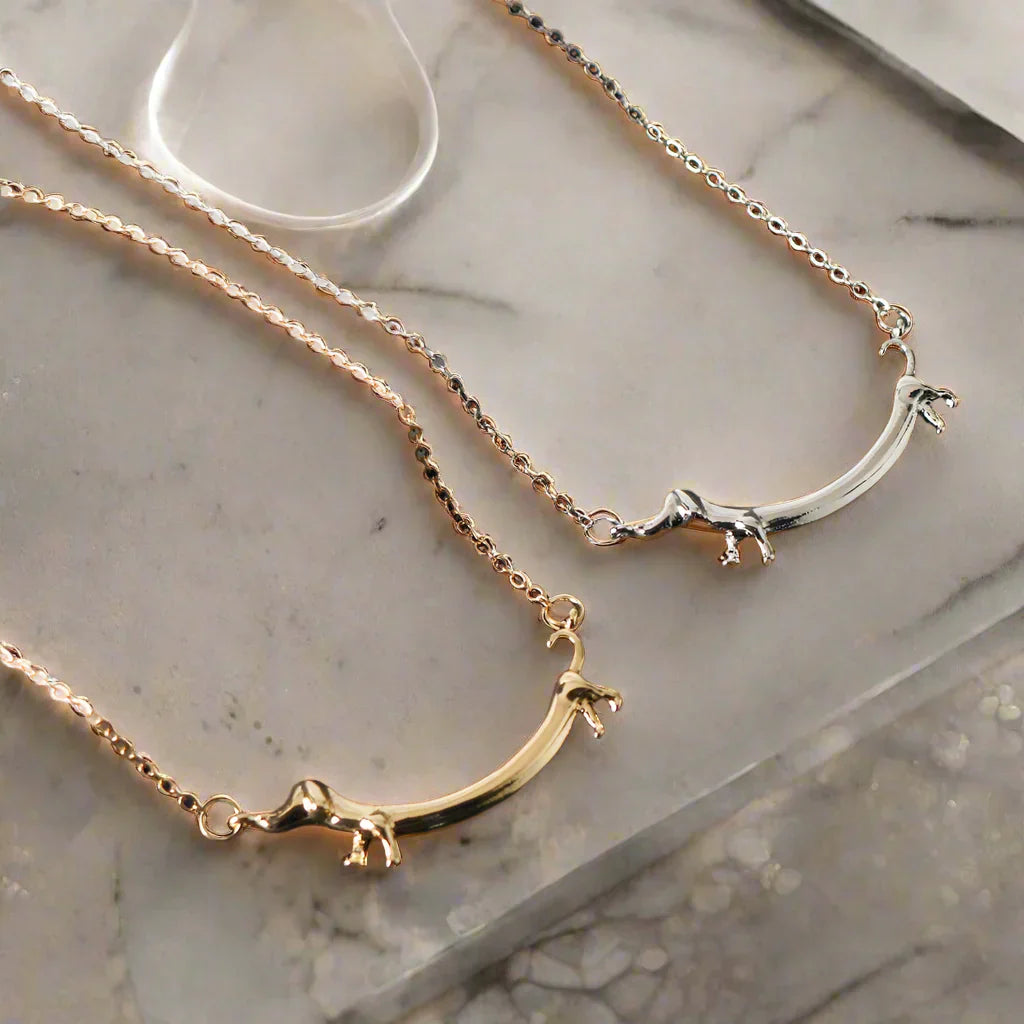 LILOU – Collier Dackel en argent et or