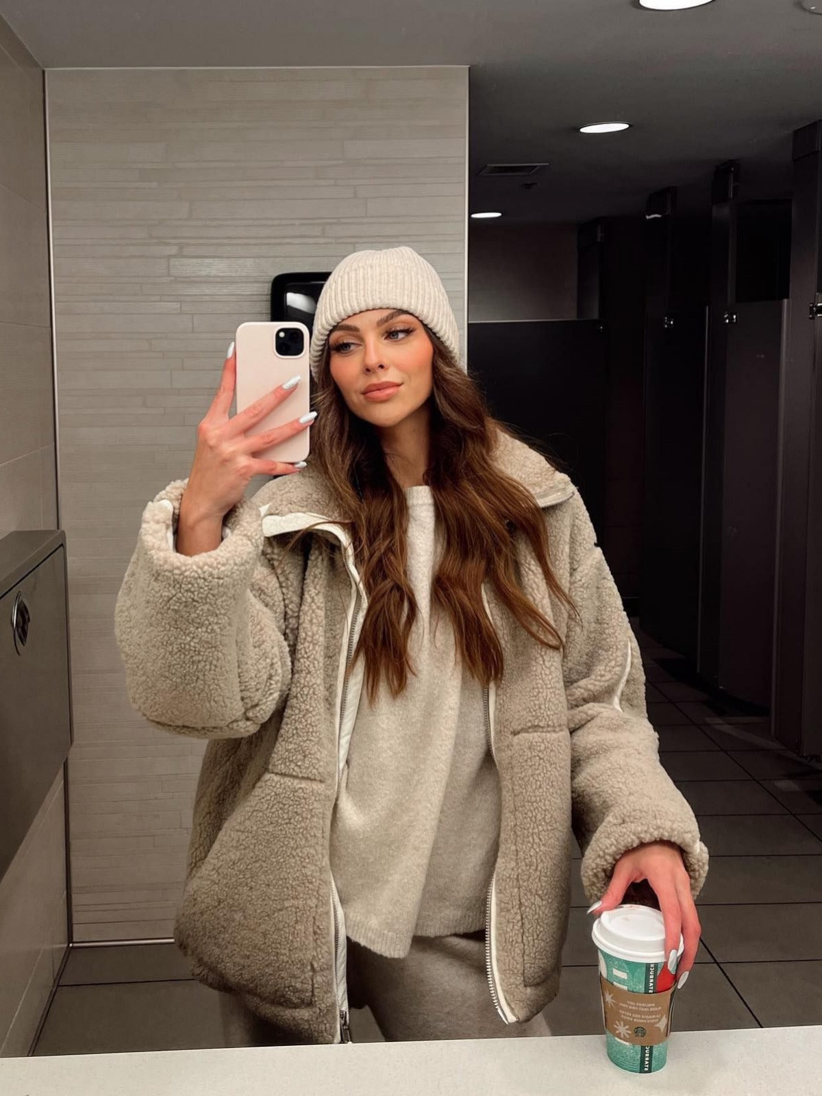 Yani - Veste en Fleece Surdimensionnée et Confortable