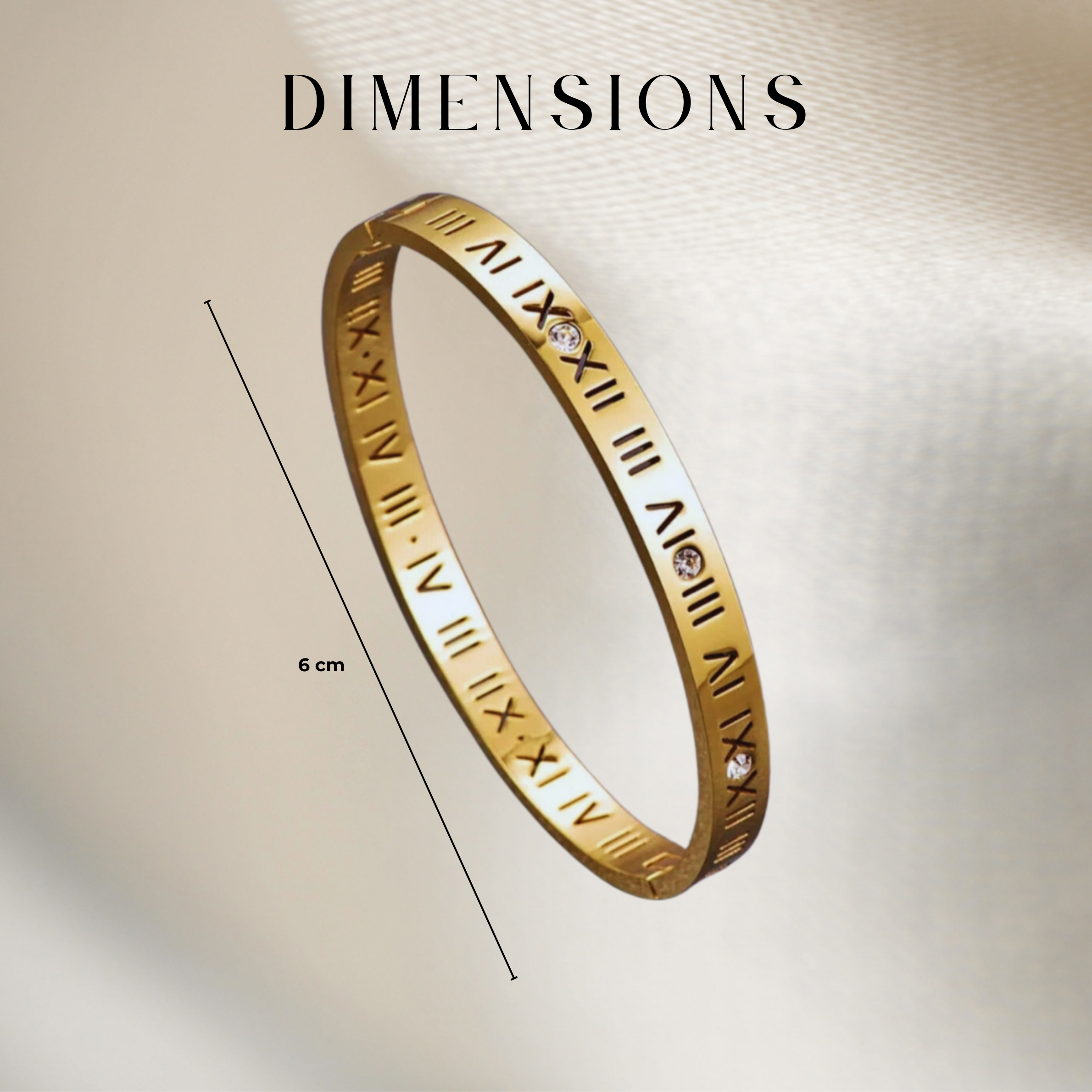 Bracelet en Titane avec Chiffres Romains