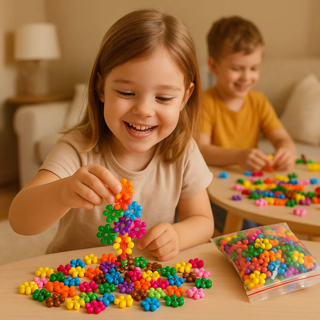 Blocs de construction en forme de flocon de neige pour les enfants