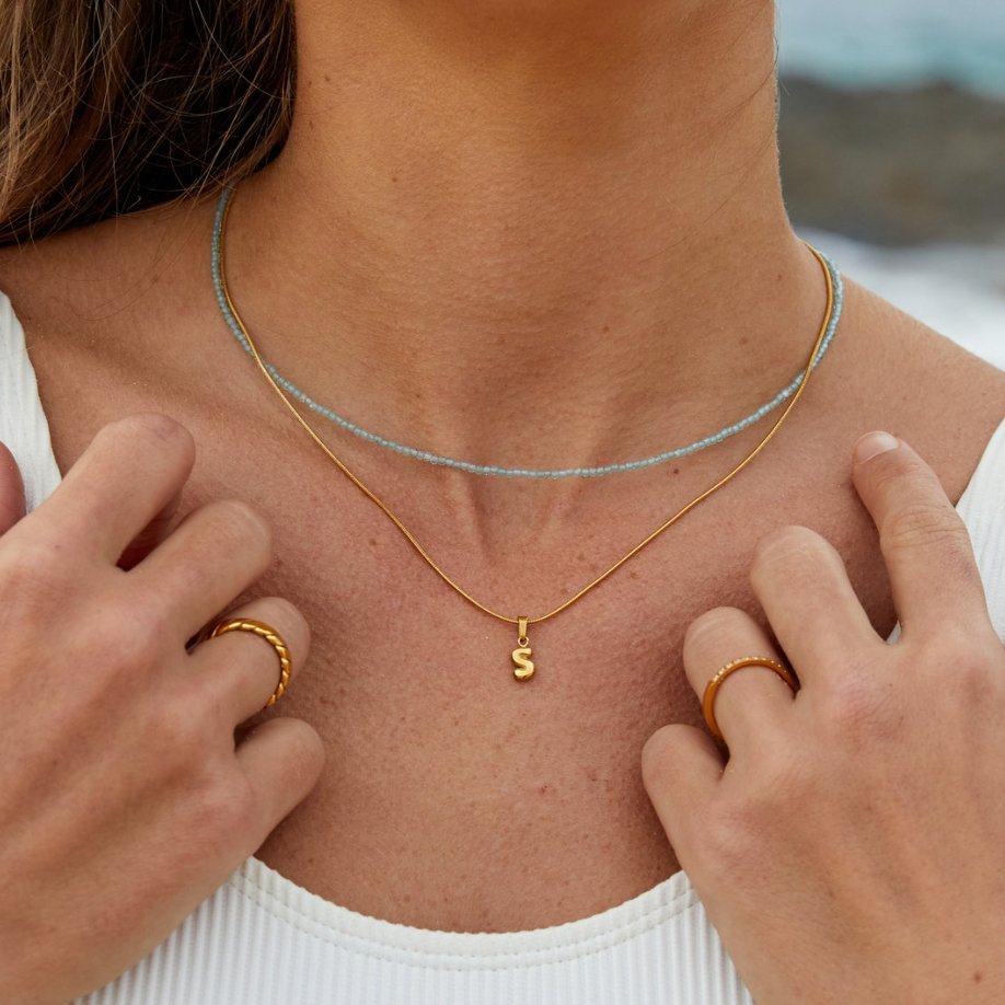 Collier Chic Lettre Bulle