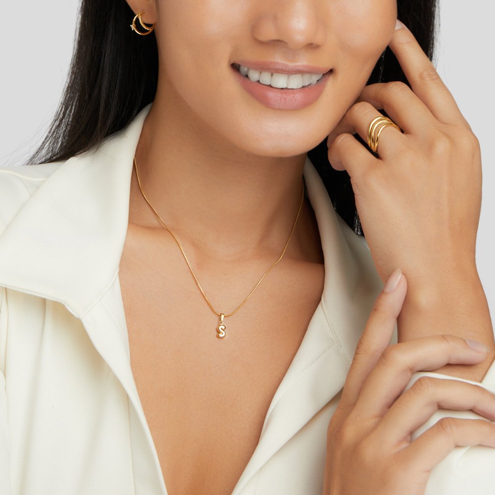 Collier Chic Lettre Bulle