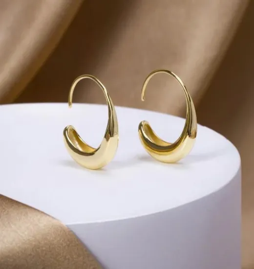 Créoles Élégantes plaquées or 18K