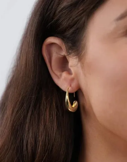 Créoles Élégantes plaquées or 18K