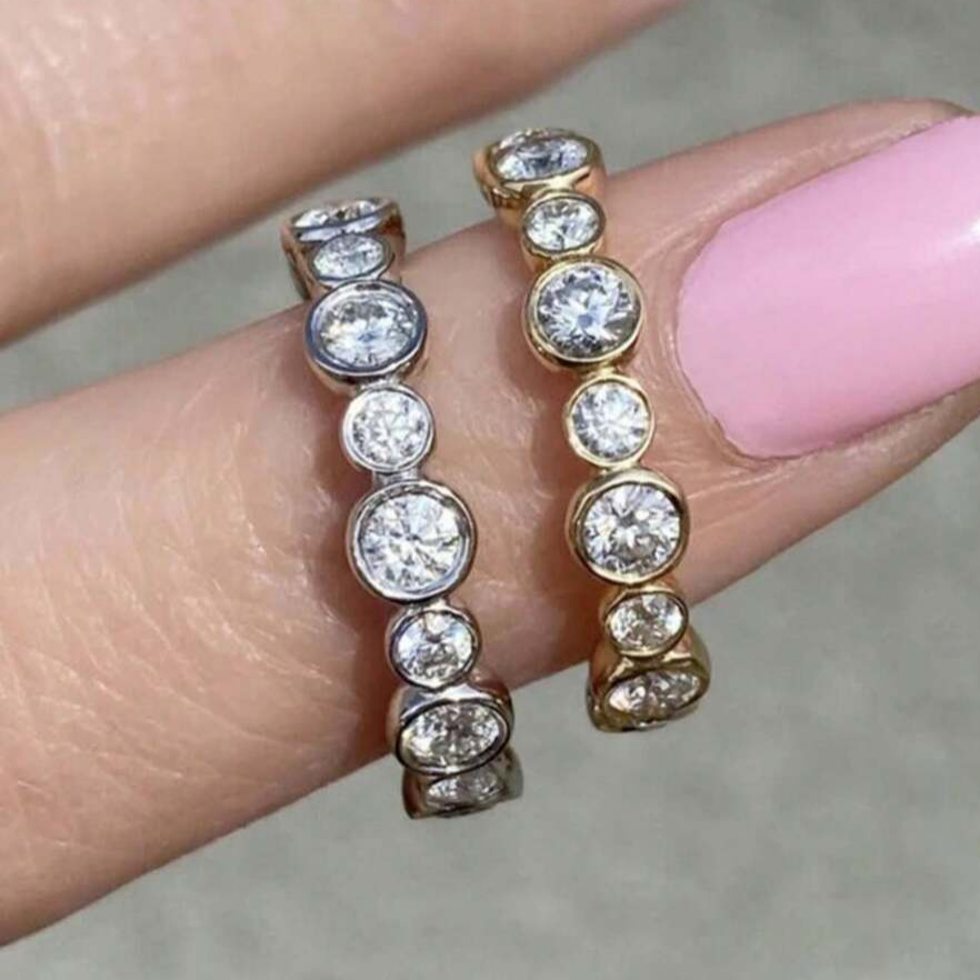 Bague vintage en zirconium