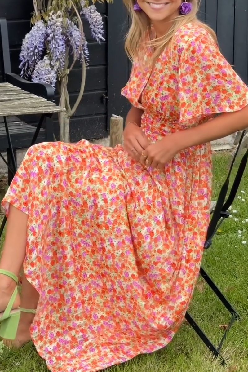 Pauline - Robe Longue à Imprimé Floral