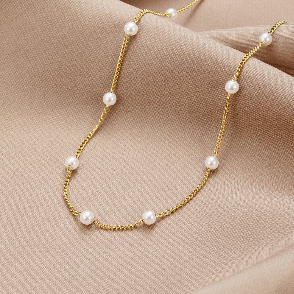 Collier Perle plaqué or 18K