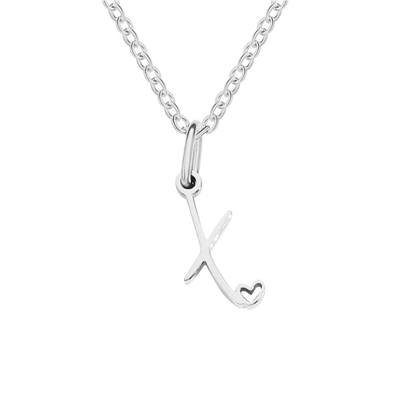 Collier en Cœur avec Lettre en Argent