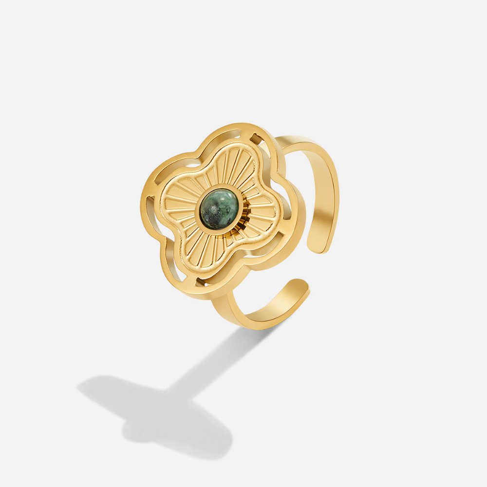 Bague Lucky Flower en turquoise